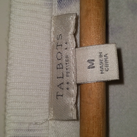 Talbots Petites Women's Size M Button Front Floral Print Cardigan Sweater - Picture 4 of 10